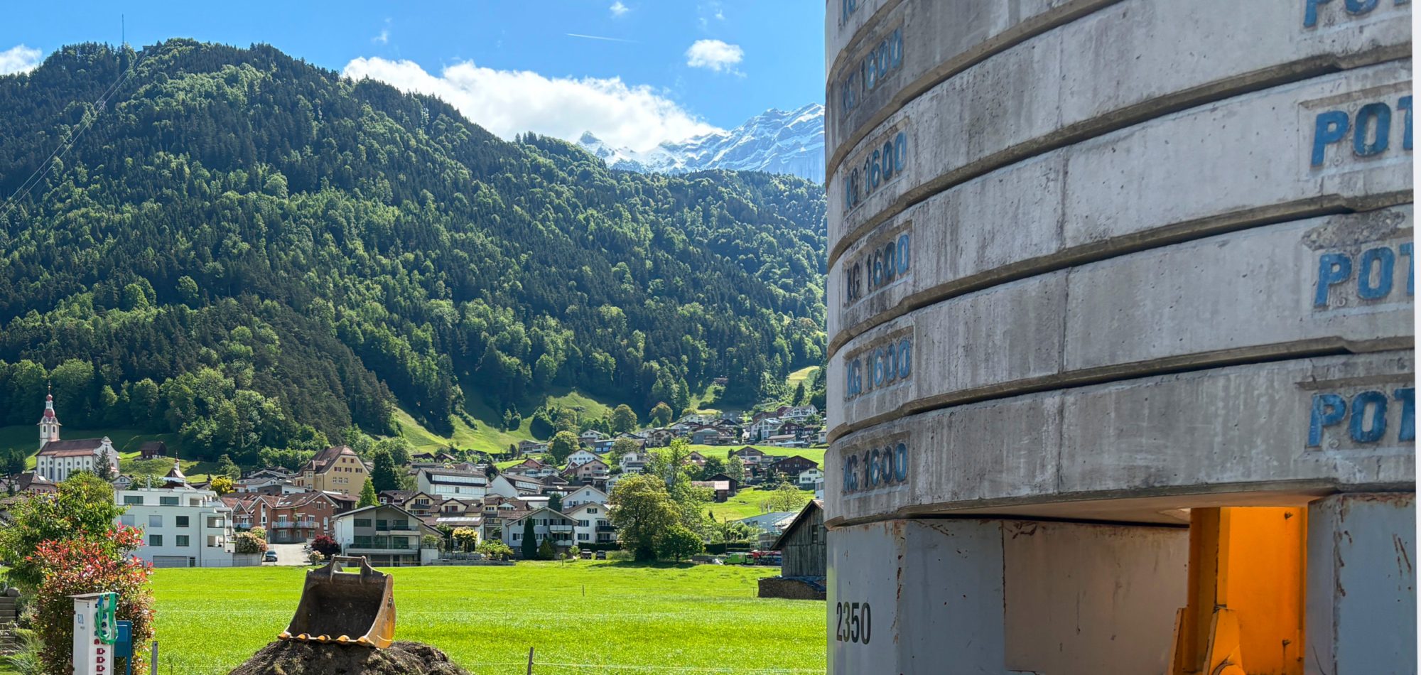 Der Kran wurde gestellt Der Kran wurde gestellt